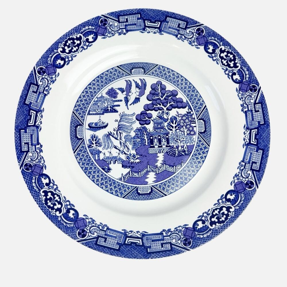 Royal Cuthbertson Blue Willow Deep Dinner 11 Inch Plate